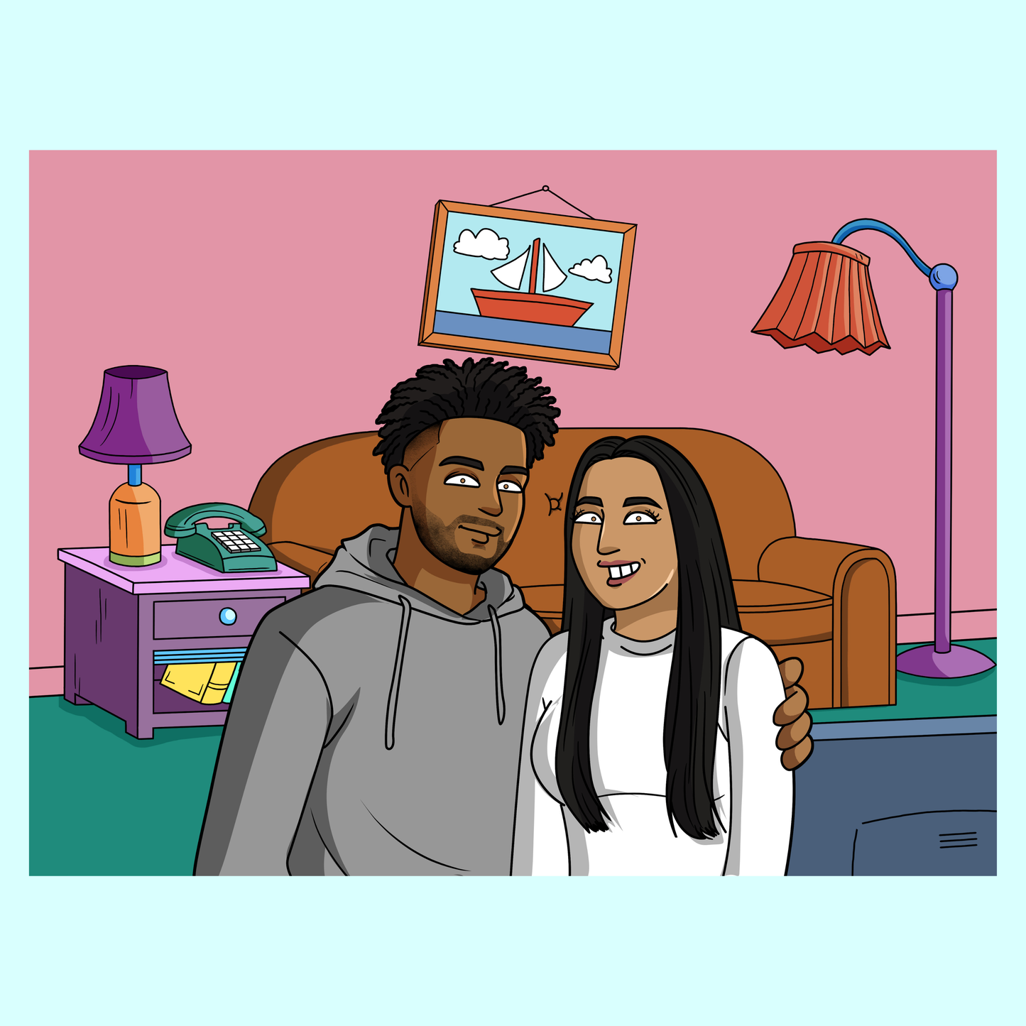 Portrait Springfield Personnalisé A3