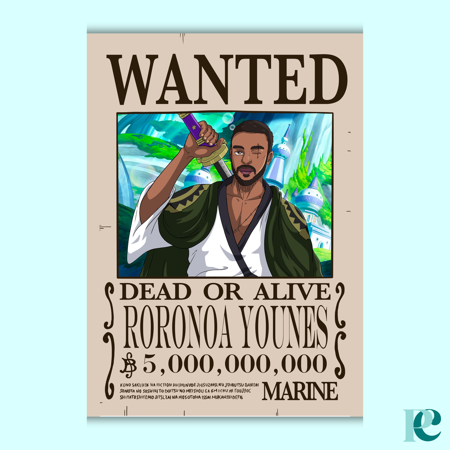 Portrait Wanted Personnalisé A3