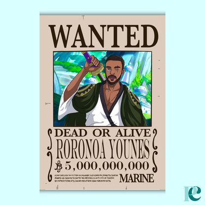 Portrait Wanted Personnalisé A3