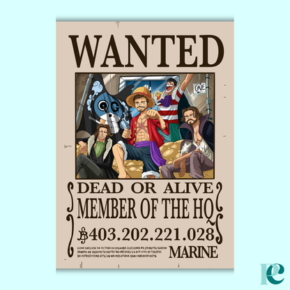 Portrait Wanted Personnalisé A3