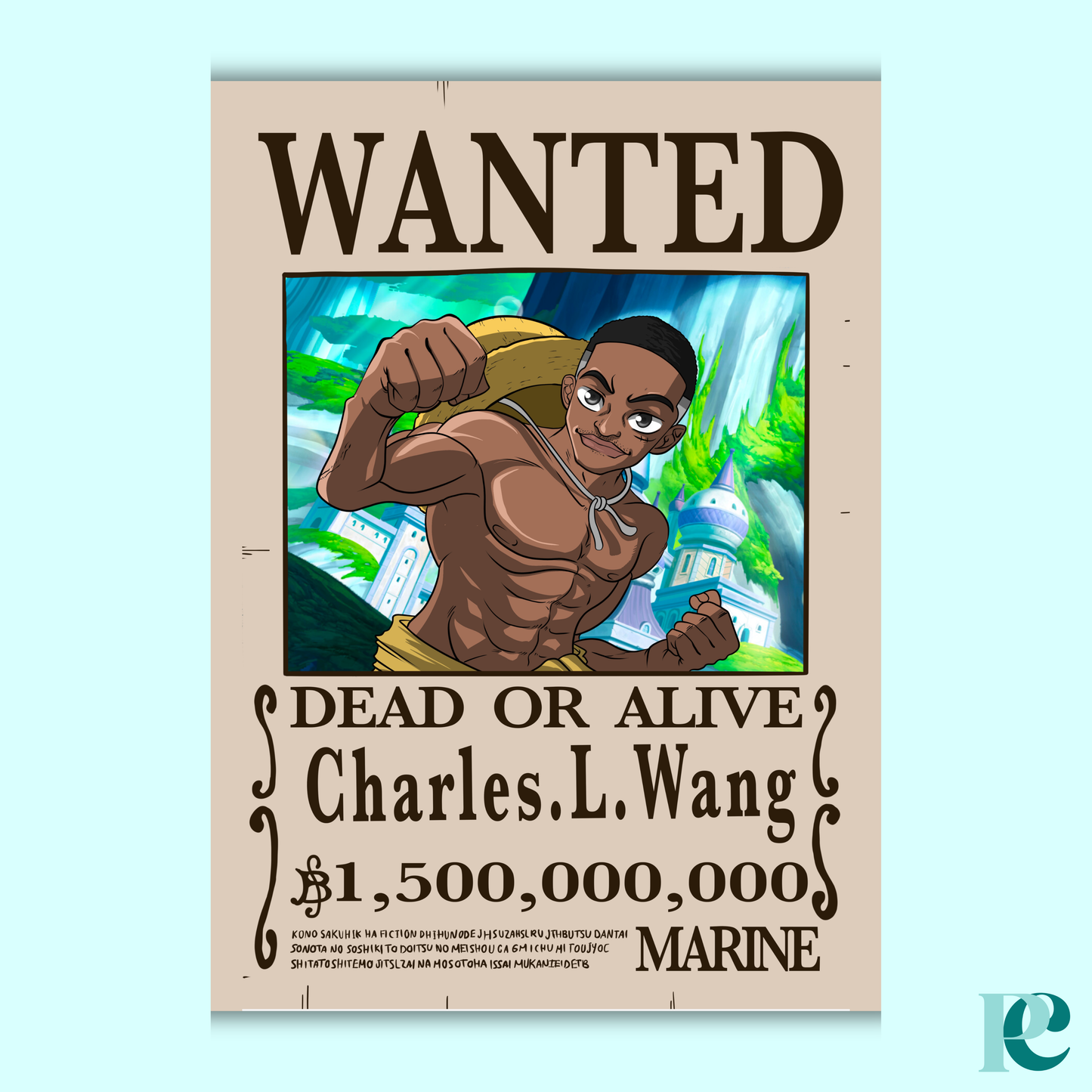 Portrait Wanted Personnalisé A3