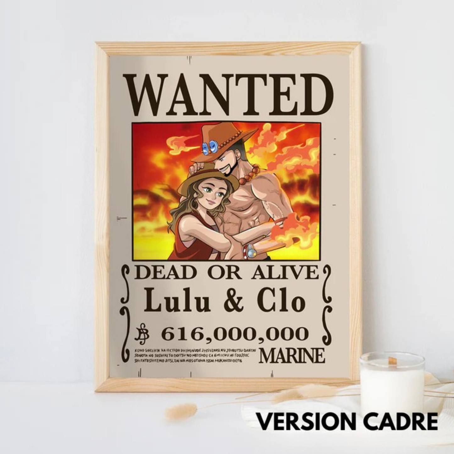 Portrait Wanted Personnalisé A3