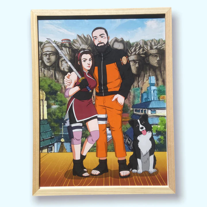 Portrait Naruto personnalisé A3