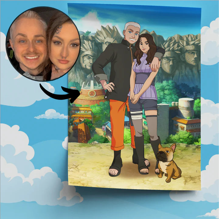 Portrait Naruto personnalisé A3